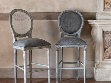 MOZAIC - Solid wood stool with footrest by Il Giardino di Legno - view 3